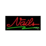 NEW “NAILS" 27x11 UNDERLINED SOLID & ANIMATED LED SIGN W/CUSTOM OPTIONS 20265