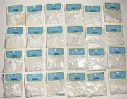 Vintage Sequins Lot of 24 Packages White 10mm Fibre-Craft 959 Crafts NOS