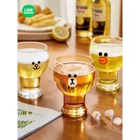 在飛比找蝦皮購物優惠-LINE FRIENDS 正版授權 玻璃杯 啤酒杯 水杯 果