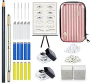 Mokohoa Microblading Kit, Microblading Supplies Kit with Microblade Eyebrow Pen Micro Blading Eyebrows Kits Eyebrow Mapping Kit for Beginners & Artist