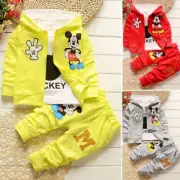 Mickey Mouse Disney Baby Unisex Tracksuit Clothes Hoodies Pants Set Kids Outfit♡