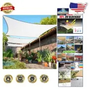 Heavy-Duty Water Permeable Rectangle Sun Shade Sail 7' x 9' - Elegant Protection