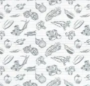 Gray Grid White Vegetable Vinyl Contact Paper Shelf Drawer Liner Peel Stick