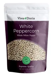Viva Doria White Peppercorn, Whole White Pepper, 12 oz