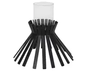 Metal Slatted Black Sticks Candle holder