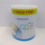 Memorex CD-R CD Disc Digital Media 52X 700MB 80Min 100 Pack Blank
