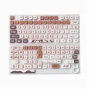 Chocolate PBT MOA MX Keycaps For Mechanical Keyboard Keypads 136 Keys