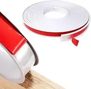 U-Shape Self-Adhesive Furniture Edge Tape, 5 m Inner Width, 22 mm Flexible TPE Foldable, Self-Adhesive Edge Tape, Furniture Edge Banding, for Furniture Restoration, Cabinet Repair (White)