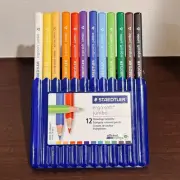 STAEDTLER STAEDTLER ERGOSOFT JUMBO COLOR PENCILS 12 COLOR SET #16f1ba