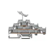 A● 5pcs WAGO 280-550 ​6-Conductor Triple-Deck Terminal Block 2,5mm² Gray New