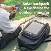 ROCKBROS Portable Solar Charger Backpack 14W Solar Panel Charger Bookbag Hiking
