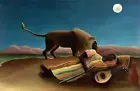 SLEEPING GYPSY - HENRI ROUSSEAU - REFRIGERATOR PHOTO MAGNET 3"X5"