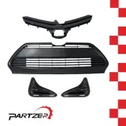 Front Upper Lower Grille W/ Fog Covers 4pcs for 2017 2018 2019 Toyota Corolla LE