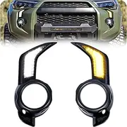 BreTrewri Daytime Running Lights Fog Lights Fit For 2014-2024 Toyota 4Runner Led fog lamps Turn Signal Lights Assembly (14 drl)