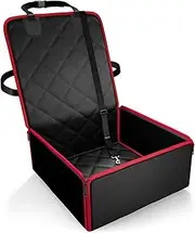 Car Dog Bed with Belt and Strong Padded Sides Portable Puppy Travel Bed Dog Car Seat Medium Sized Dog ABS Dog Travel Bed, B, 42x42x20cm