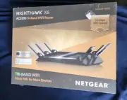NETGEAR Nighthawk X6 Wi-Fi Router (R8000)-AC3200 Tri-band Wireless**NEW,SEALED**