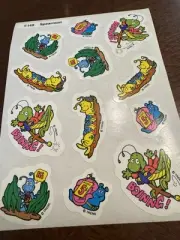 Vintage Sheet of Trend Scratch & Sniff Spearmint Stickers T 149 Ants Inch Worms