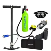 Scuba Diving Oxygen Tank 1L Cylinder Underwater Breather with Breathing D Set