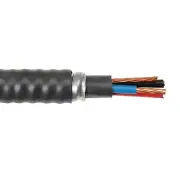 50' 8/3 Teck 90 With Ground AIA Interlocked Armor Power Cable Black 1000V