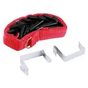 Over Door Straps Bag Hanger Coat Hook Hat Clothes Storage Rack Red Hooks & Hangers