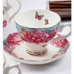 芬蒂菈德式杯碟-蝴蝶玫瑰（咖啡杯、都會咖啡杯、骨瓷杯）