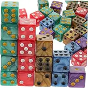 JOINPAYA Educational Math Learning Dice Set 50pcs Large Acrylic Dots Dice Portable Game Dice Fun Dice Toy Craft Dice Dice Game Props