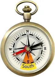 [KOMBIUDA] Camping Compass Vintage Style Compact Pocket Watch Zinc Alloy Essential for