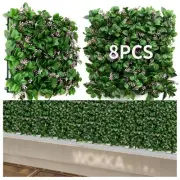 10"*10"8pcs Grass Wall Panels Backdrop Greenery Pink Artificial Boxwood Privacy