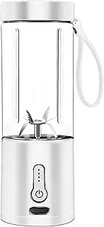 Meichoon Portable Blender Cup USB Charging Juice Mug 530ml/18.7oz 6 Blades with Carrying Strap for Juice Vegetable Smoothie Milkshake LB38 White