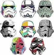 RoomMates Star Wars Artistic Storm Trooper Heads Peel and Stick Wall Decals by RoomMates, RMK3591SCS