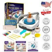 Multicolor Pottery Wheel Craft Kit - Electric Motor & Learning Guides for Kids