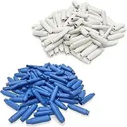 Wire B Connector Filled Wet B Wire Gel Telephone Alarm Wire Crimp Beanies Splices for Low Voltage, Wet Blue + Dry White (100 PCS + 100 PCS)