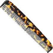 [KENT] 9T Fine Tooth & Wide Tooth Comb Detangler Hair Combs - Large Handmade & Saw-Cut Dressing Comb - Wet Hair Comb for Women, Durable Grooming Comb for Men, Made in England (Yellow Tokyo), 1 Count