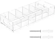 Tumbler Lid Organizer, Acrylic Tumbler Lid Organizer, Cup Lid Organizer with Removable Dividers and Handles Clear Cup Lid Organizer Sturdy Water Bottle Lid Organizer for Kitchen Countertop Cabinet