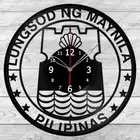 Vinyl Clock Manila Vinyl Record Wall Clock Home Art Decor Handmade 5594