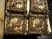 new 12 pc wildlife SHOWER CURTAIN HOOKS Camp lodge Rustic DEER hunting western