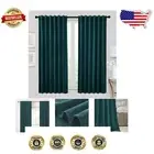 Elegant Peacock Blue Velvet Curtains - 72" Thermal Insulated Drapes, Set of 2