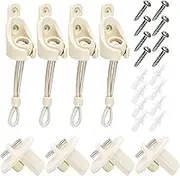 Lihopefe New Bungee kit + end Cap, Universal Replacement Installation Accessories for Indoor/Outdoor Sunshade and Roller Blinds (2 Set, Beige)