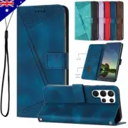 For Samsung S25 S24 FE S23 S22 S21 S20 Ultra Plus Leather Wallet Case Flip Cover