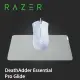 Razer 雷蛇 DeathAdder Essential 雷蛇蝰蛇 電競滑鼠-白色 + Pro Glide 商務PRO 滑鼠墊