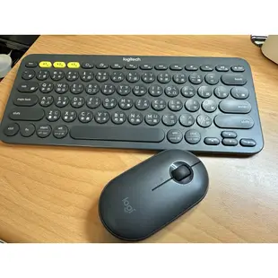 【二手】Logitech 羅技  K380 多工藍芽鍵盤 + PEBBLE M350  鵝卵石無線滑鼠.