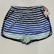 Girl's Hunter For Target Athletic Shorts Blue/White Striped L(10/12)