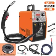 [EU Direct] HANDSKIT MIG200 3-in-1 MIG MMA TIG Welder AC220V 30-160A Efficient Portable Welding Machine 0.8/1.0mm Flux-c