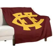Fitzroy Lions Football Club Retro AFL Throw Blanket 80x60inch