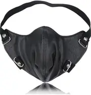 Hannibal Lecter Mask Cosplay The Silence of The Lambs Mask Human Muzzle Half Face Killer Prop Leather