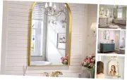 24" x 36" Gold Arch Mirror for Bathroom, Arched Wall Mirror, Vanity Mirror