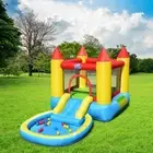 Inflatable Kids Bounce House Water Slide 580W Blower Castle Pool Mesh Walls