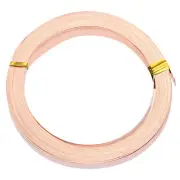 Flat Copper Wire, 2 Rolls 32Gauge/0.2x6mm 6m/19.69ft Flat Craft Wire, Copper