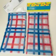 Summer Tablecloth 72in L x 54 in W, Checkered Patterned , Multicolor - NEW