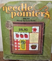 VTG NOS 1975 NeedlePoint Kit Waldorf Salad Retro Granny Needle Point Retro KITCH